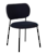 Click to swap image: &lt;strong&gt;Miller Dining Ch-Navy Boucle/Blk&lt;/strong&gt;&lt;/br&gt;Dimensions: W510 x D480 x H770mm